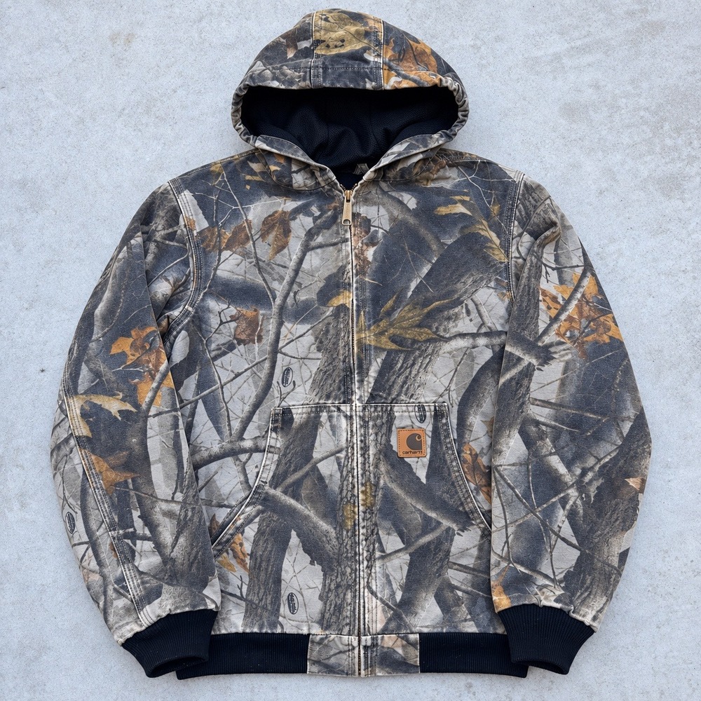 Carhartt Realtree Camo Active Jacket Hooded Workwear Womens XS S J144 CMO